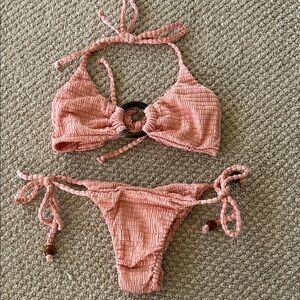 Swims Pink Textured Bikini